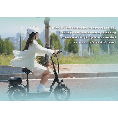 KuKirin C1 Pro Scooter électrique pliable avec siège pneu pneumatique