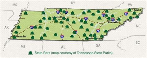 National Parks In Tennessee Map