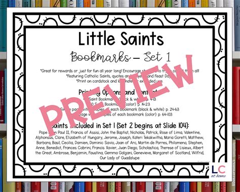 Catholic Saints Printable Bookmarks for Kids 80 Saints Incentives With Quotes - Etsy