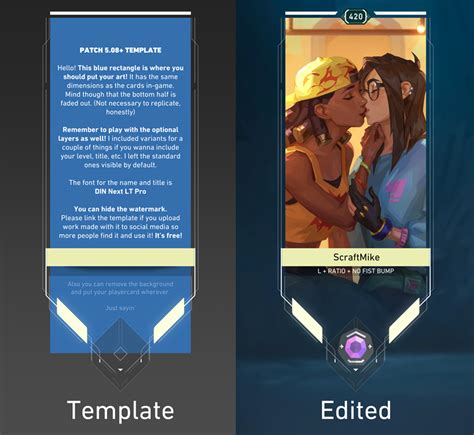 VALORANT Patch 5 08 Player Card Template ScraftMike S Ko Fi Shop
