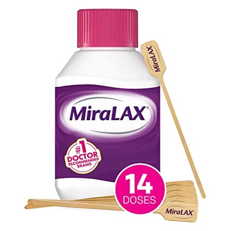 MiraLAX Gentle Constipation Relief Laxative Powder with Stirrer, Stool ...