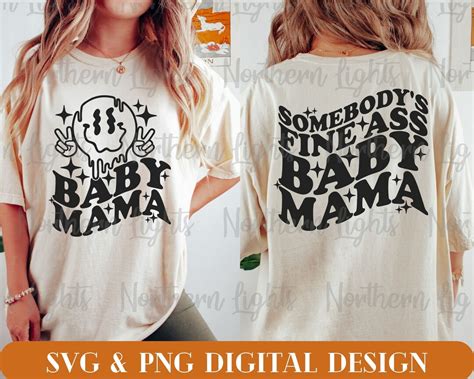 Somebody S Fine Ass Baby Mama Svg Mama Png Mama Svg Mom Svg Baby Mama Svg Mama Retro Wavy