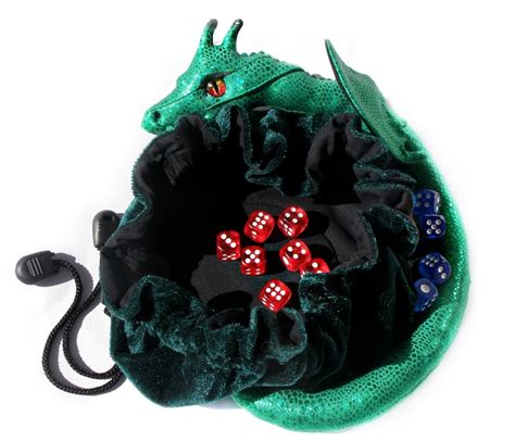 Green Dragon Dice Bag. Large Dice Bag of Holding. Dice Pouch. - Etsy