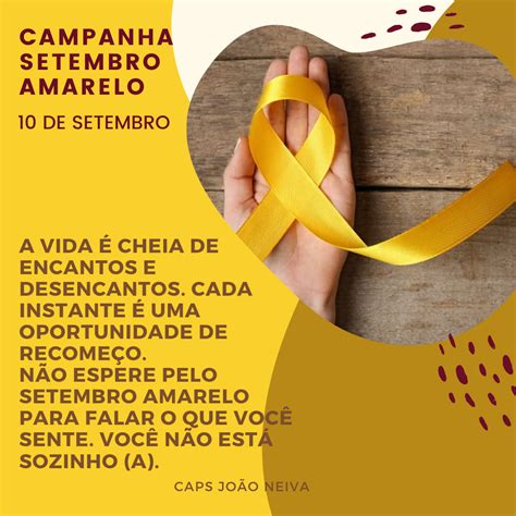 Texto Sobre O Setembro Amarelo - CAPS celebra campanha Setembro Amarelo