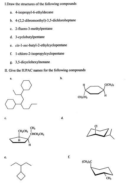 Solved Draw The Structures Of The Following Compounds Give Chegg