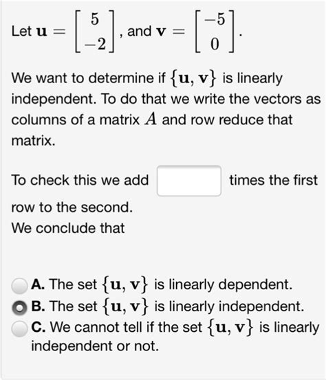 Solved Let U And V 0 We Want To Determine If Fu V Is