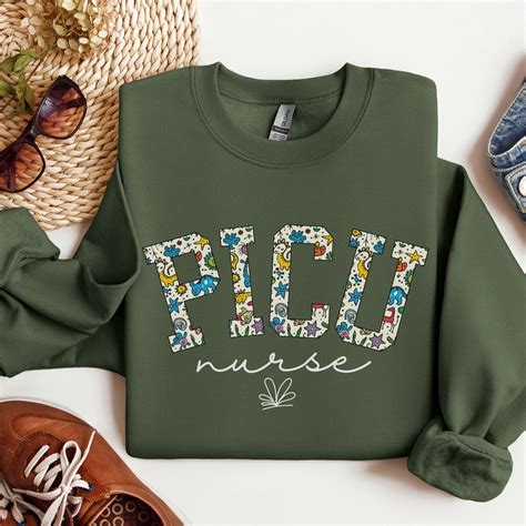 Dino Pediatric Nurse Sweatshirt Picu Nurse Sweatshirts Cute Nurse