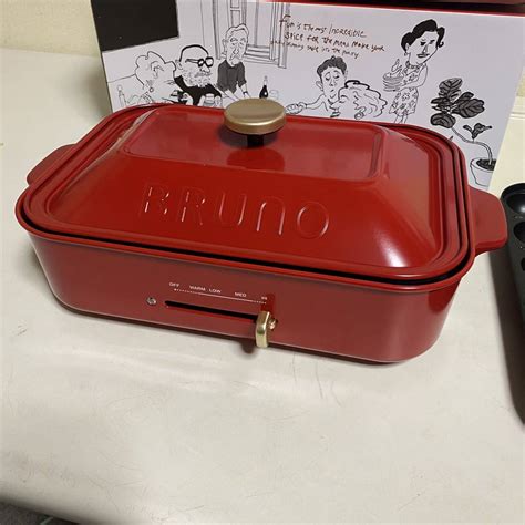 未使用売切り保管品 BRUNO ブルーノ Compact Hot Plate コンパクトホットプレート レッド BOE021 未使用 動作確認済み セラミックコート鍋 の落札情報詳細