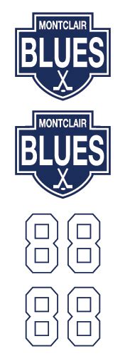 Montclair Blues Hockey Stickers & Decals