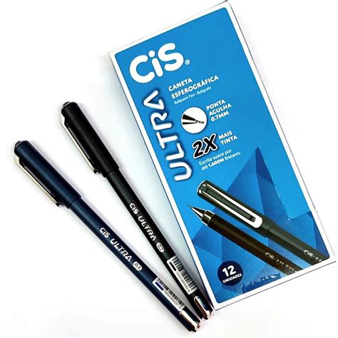 Caneta Ponta Fina Esferográfica - Caneta Esferográfica Ponta Fina 0.7mm Ultra - Cis | Shopee Brasil