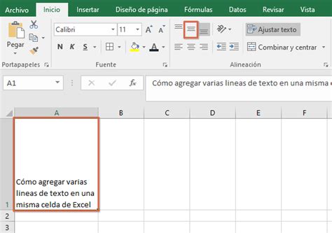 C Mo Escribir Varias L Neas De Texto En Una Celda De Excel