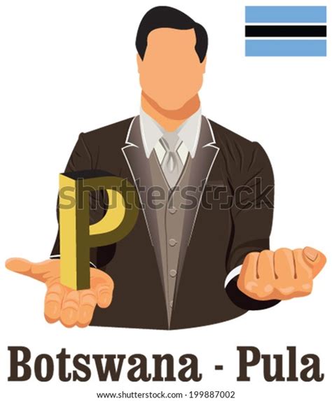 Botswana National Currency Botswana Pula Symbol Stock Vector (Royalty ...