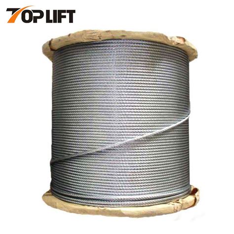 China 18 19w Iws Braided Ungalvanized Steel Cable Galvanized Steel Wire Rope China Steel Wire