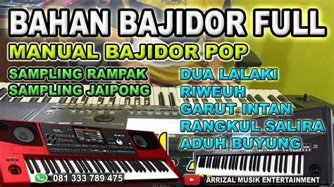 BAJIDOR Sample Manual Full Lagu Lagu Sunda Akan Dibuat Style KORG