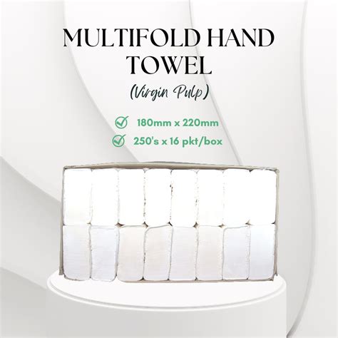 Multifold Hand Towel Virgin Pulp 180mm X 220mm Xeruna