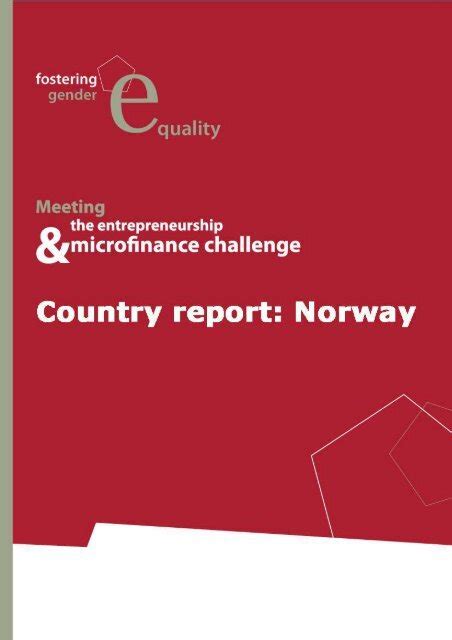 Gender Equality National Report Norway European Microfinance Org