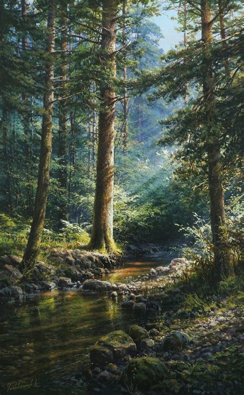 Viktar Yushkevich Yuvart Paintings For Sale Forest Painting