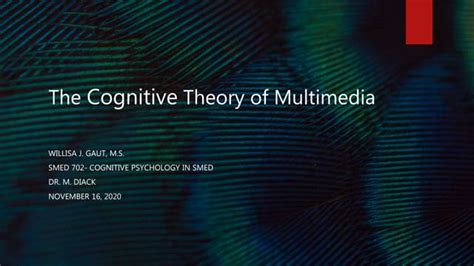 The Cognitive Theory Of Multimedia702pp Ppt