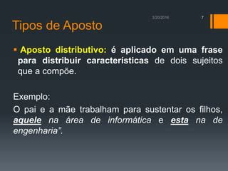 Aposto e vocativo | PPTX