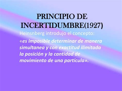 Ppt Principio De Incertidumbre Powerpoint Presentation Free Download