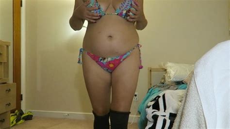 I Am In Bikini And Then I Get Naked And Play With Toy Till REAL ORGASM All Natural Big Tits