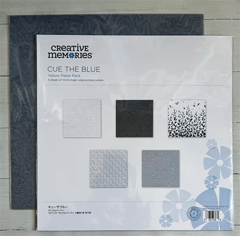 Cue The Blue Vellum Paper Pack Tessa Scrapbooks
