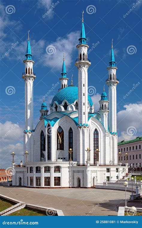 Qolsharif Mosque in Kazan Kremlin Stock Image - Image of heritage ...