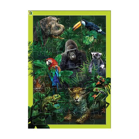 3d Livelife Tray Jigsaw Puzzle Jungle Pals Lenticular 3d Jungle