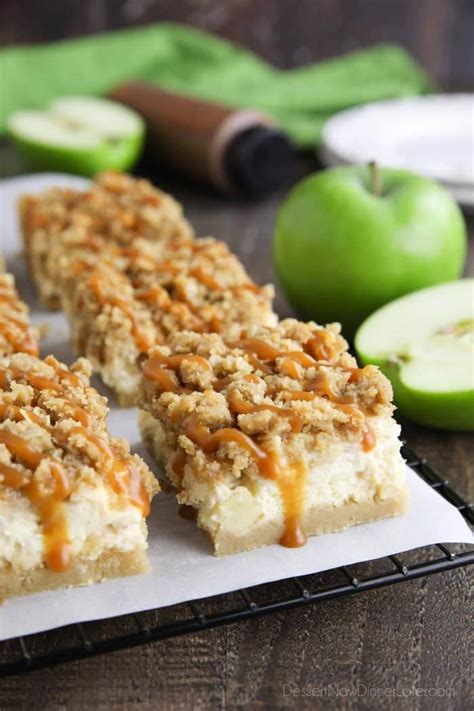 Caramel Apple Cheesecake Bars Video Dessert Now Dinner Later