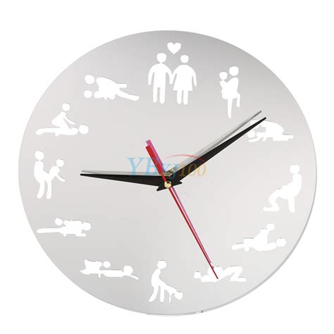 Sexual Position Clock 12hours Sex Clock Novelty Wall Clock Bedroom