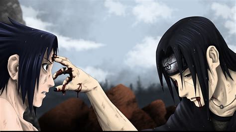 HD wallpaper: Uchiha Itachi, Naruto (anime), Uchiha Sasuke, holding ...