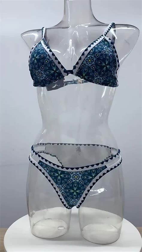 Swimsuits Sexy Thong Micro Bikini Ditsy Floral Two Piece Sets Bathing