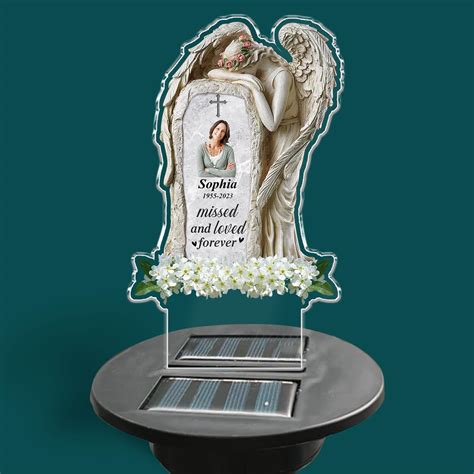 CustomizAF Personalized Solar Outdoor Lights Garden Decor, Cemetery