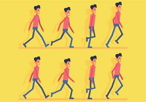 Walk Cycle Vector Art Icons And Graphics For Free Download