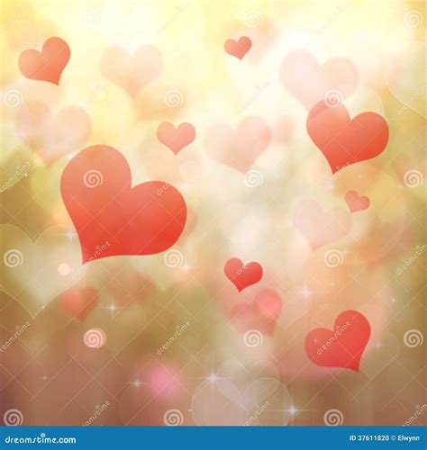 Heart Shaped Bokeh Background Stock Illustration Illustration Of