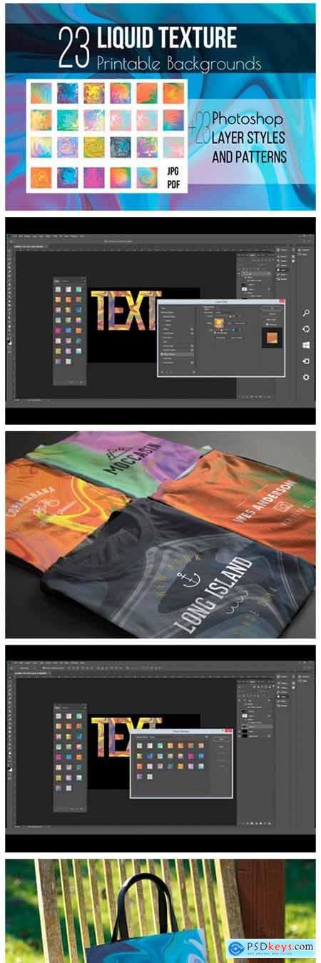 Liquid Texture & Photoshop Layer Styles 10728733 » Free Download ...