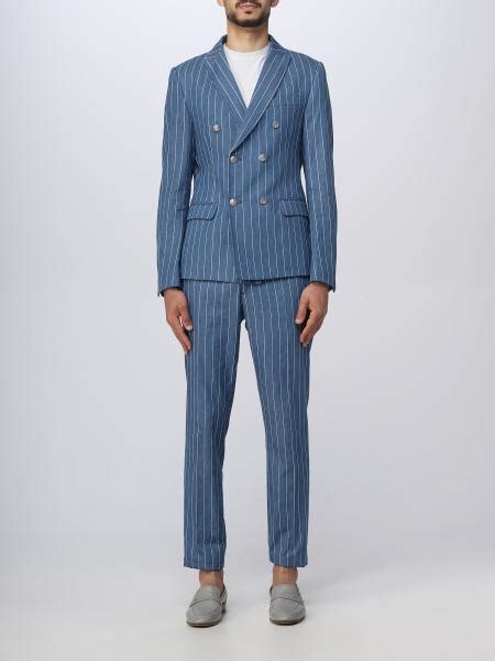 Daniele Alessandrini Suit For Man Blue Daniele Alessandrini Suit