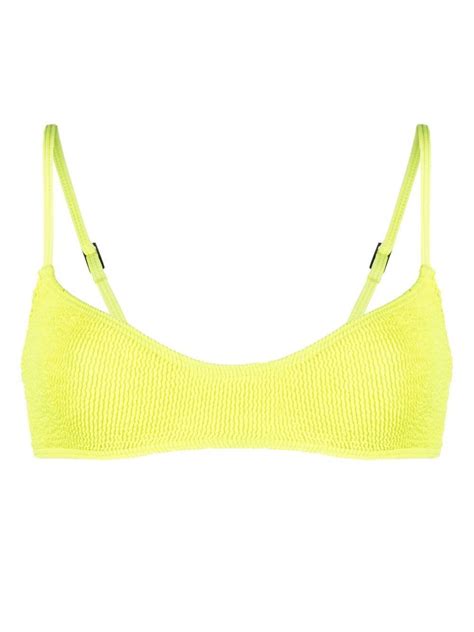 Bondeye Lissio Seersucker Bikini Top In Yellow ModeSens