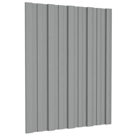 Ayhao2 Panneaux de toiture 36 pcs Acier galvanisé Gris 60x45 cm 60299