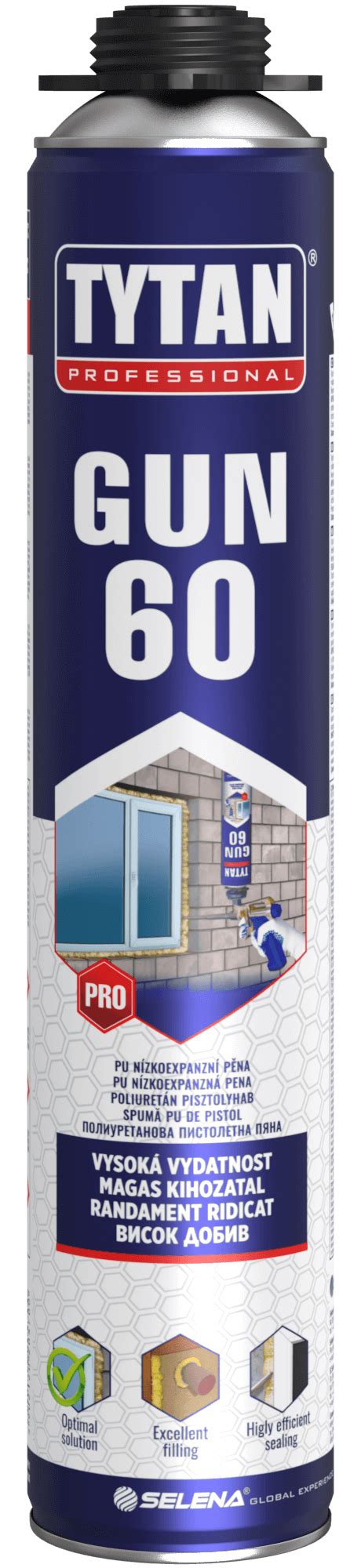 TYTAN GUN 60 polyuretanová pěna pistolová 750 ml - JMBonline.cz