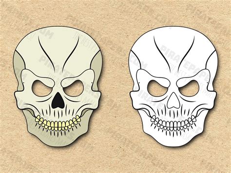 M Scaras De Calaveras Imprimibles Color Colorante Papel Diy Etsy Espa A