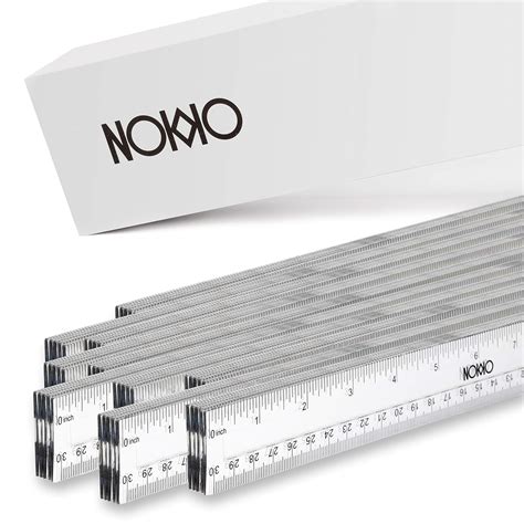 Buy NOKKO Clear Plastic Rulers Bulk 50 Piece Pack Transparent 12 Inch