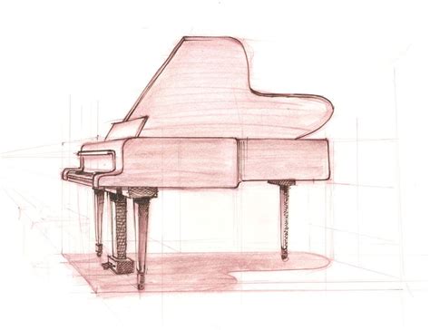 Grand Piano Sketch at PaintingValley.com | Explore collection of Grand ...