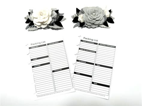 Packing List Plannershop
