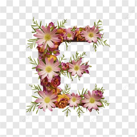 Flower Alphabet Letter E Alphabet E E Letter PNG Transparent Image