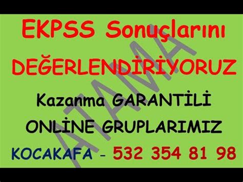 EKPSS sınav sonucuna göre atanabilir miyim KAZANMA GARANTİLİ