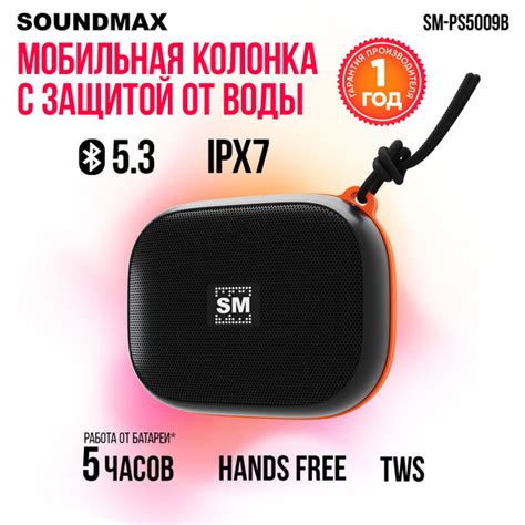 Колонка блютуз беспроводная SOUNDMAX SM-PS5009B со встроенным ...