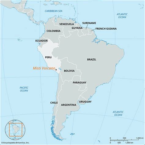 Misti Volcano | Peru, Map, Location, & Facts | Britannica