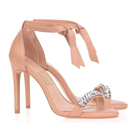 feira primavera verão Sandália Salto Alto Sandália Salto Alto Nude B A C