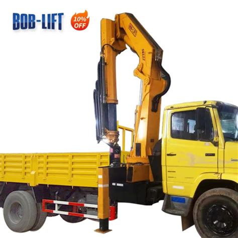 Bob Lift High Grade 12 Ton Hydraulic Knuckle Boom Truck Mounted Crane